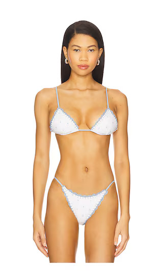 x REVOLVE Sherry Top in Ivory & Blue Ditsy | Revolve Clothing (Global)