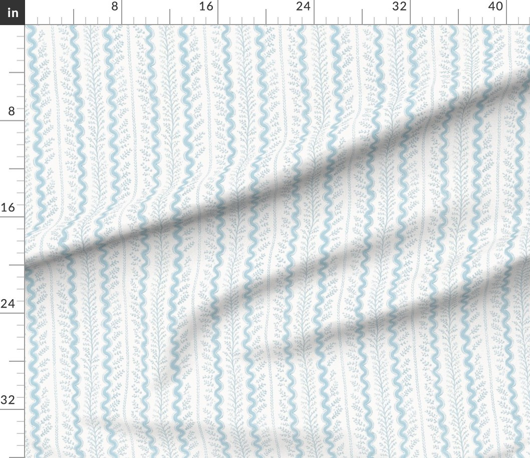 Scout Stripe French Blue Fabric | Spoonflower | Spoonflower