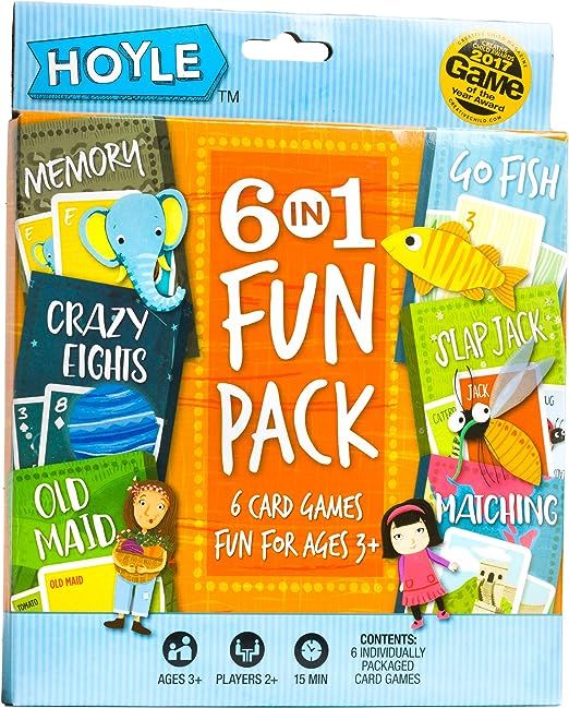 Hoyle 6 in 1 Fun Pack - Kids Card Games - Ages 3 & Up - Memory, Go Fish, Crazy Eights, Old Maid, ... | Amazon (US)