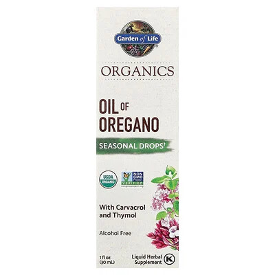 Garden of Life, Organics, Oil of Oregano, Seasonal Drops, Alcohol Free, 1 fl oz (30 ml) | iHerb