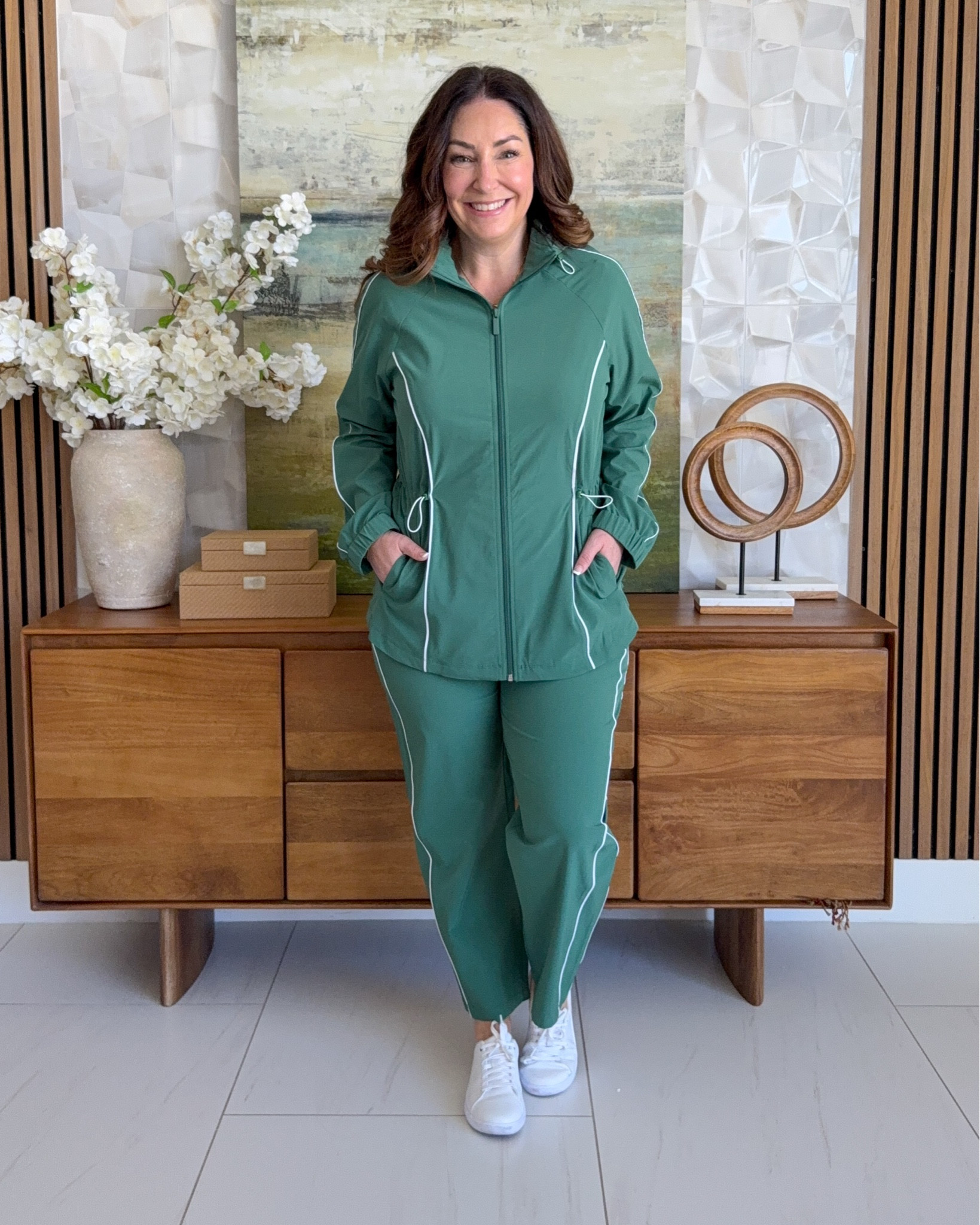 Spring Sporty Outfit from Chico’s wearing 2 (L) 12/14 but has some room size down if in-between. 

This active jacket is lightweight and has UPF sun protection. The lightweight pants are a little long and big. 

#golfoutfit #pickleball #springoutfit 

#LTKOver40 #LTKSeasonal #LTKmomlife