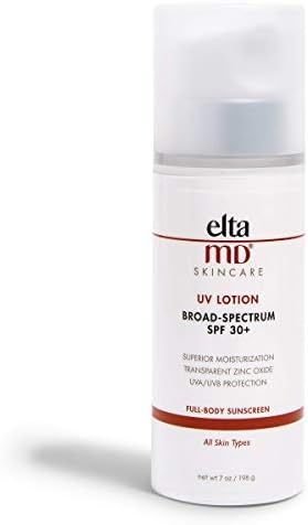 EltaMD UV Lotion Zinc Oxide Full-Body Broad-Spectrum SPF 30+ Moisturizing Sunscreen Lotion, Non-G... | Amazon (US)