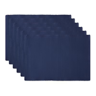 DII Nautical Blue Ribbed Placemat Set/6 | Target