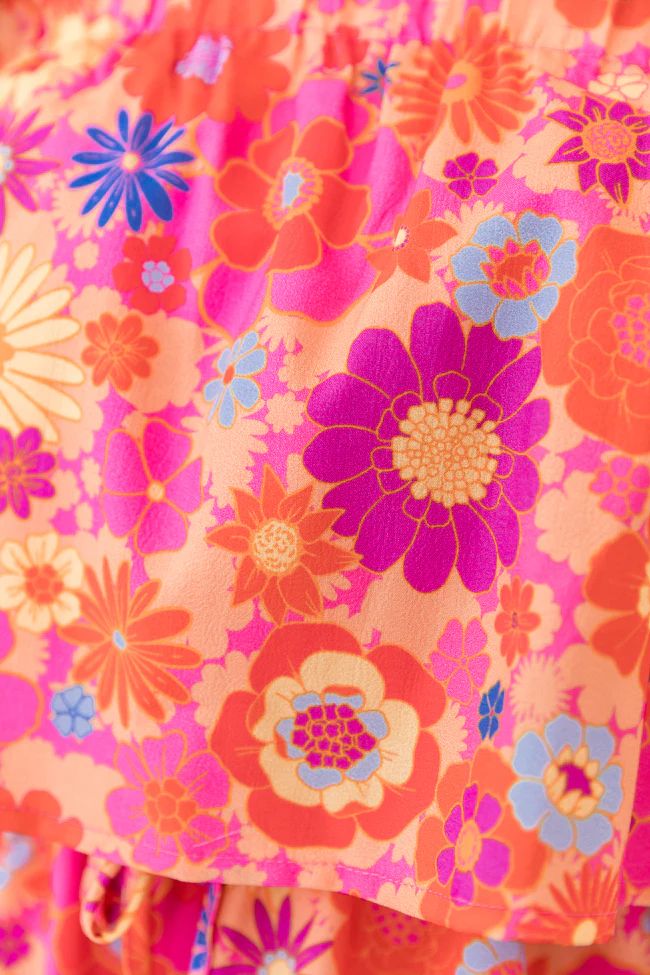 Kancun Babes Retro Floral Printed Romper Krista Horton X Pink Lily | Pink Lily