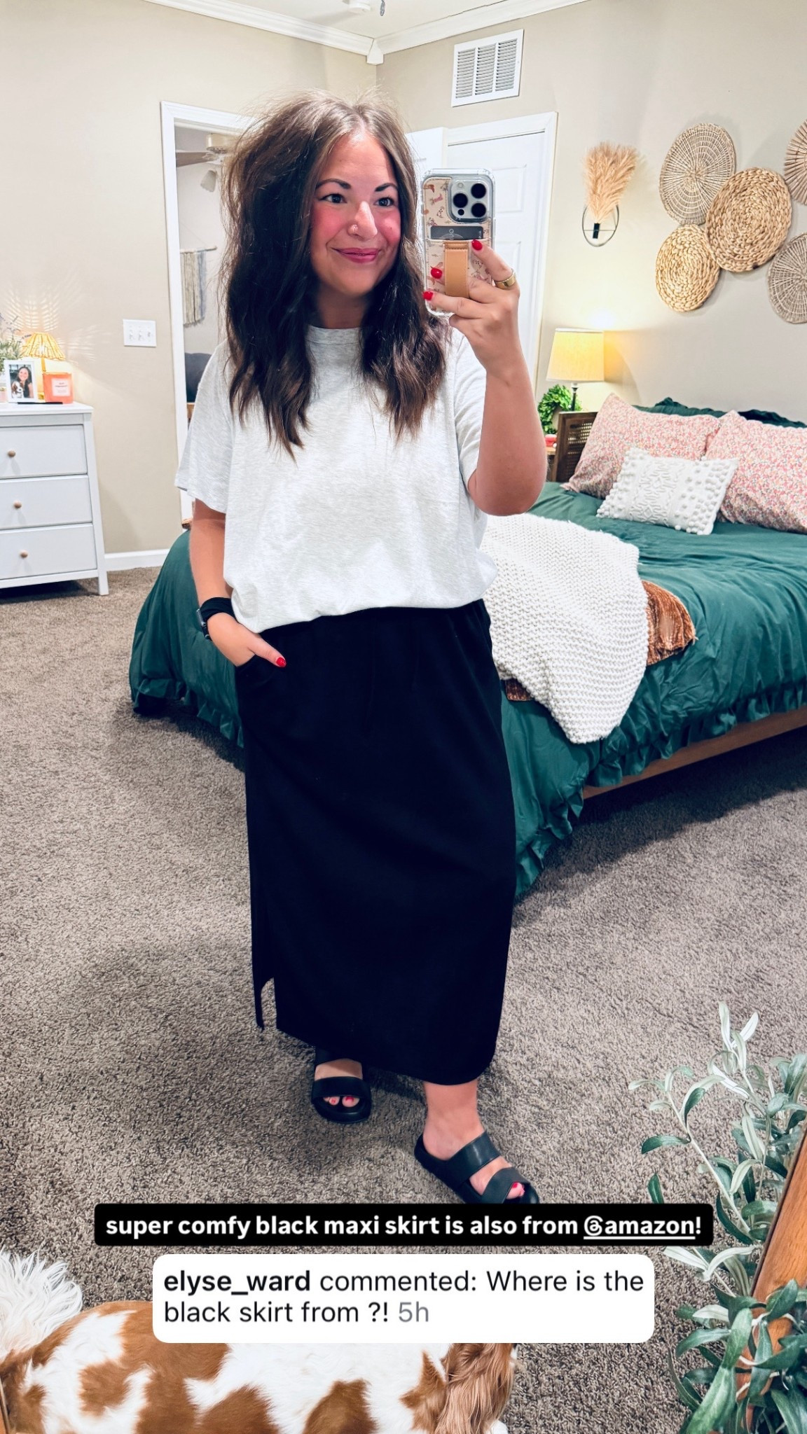 super comfy black maxi skirt is also from amazon!