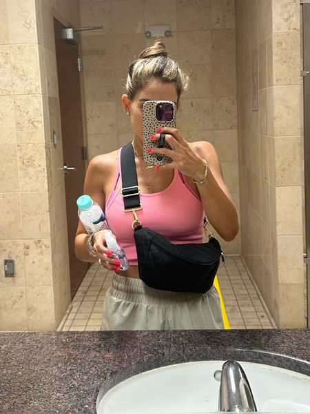 Pink ribbed workout tank Amazon finds waist bag washable 

#LTKFindsUnder50 #LTKSaleAlert #LTKFindsUnder100