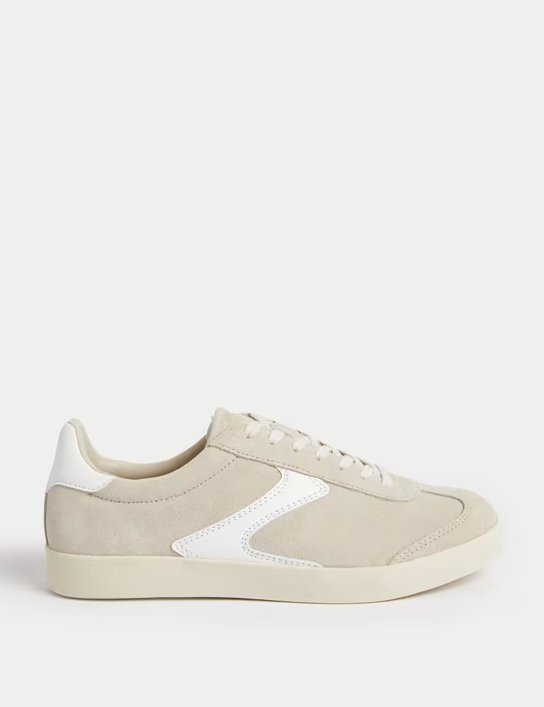 Suede Lace Up Side Detail Trainers | Marks & Spencer (UK)