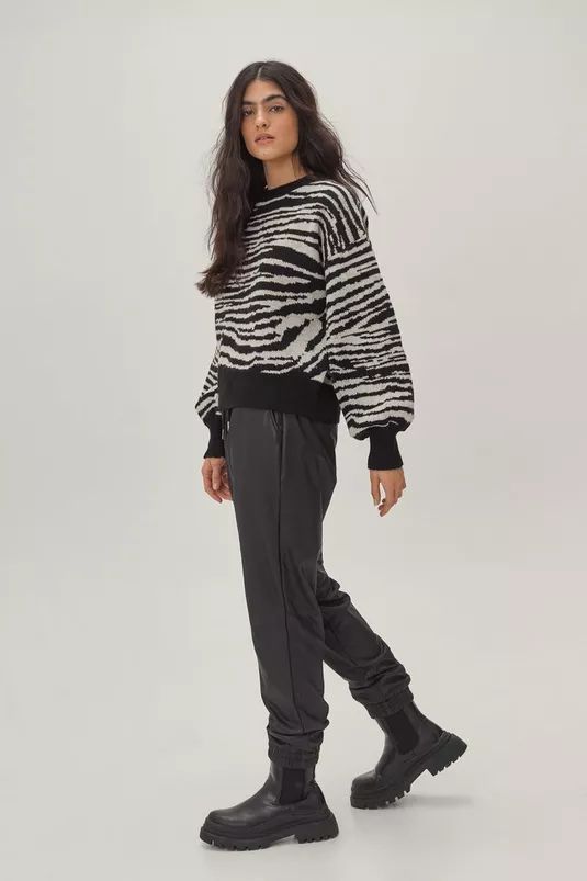 Faux Leather Sweatpants | Nasty Gal (US)