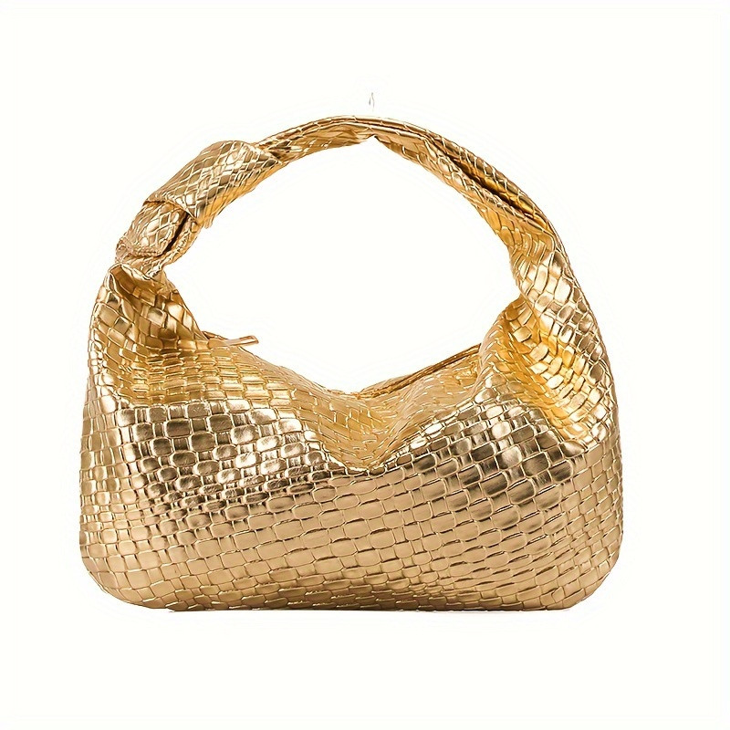 moocr Crescent Shaped Handbag  Retro Fashion  Woven Pattern  Suitable For Commuting  Shopping  Da... | Walmart (US)