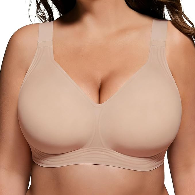 As Fairy Full Coverage Bras for Women No Underwire Supportive Wireless Plus Size Bra Seamless Com... | Amazon (US)