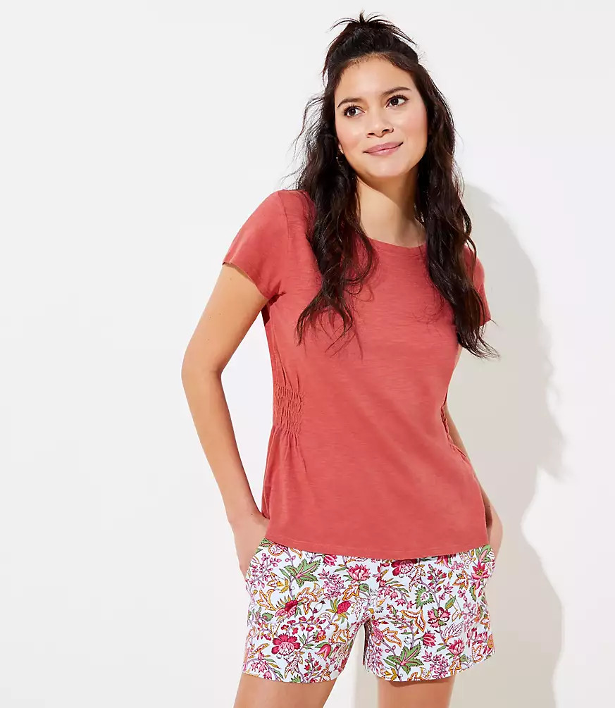 Smocked Waist Tee | LOFT