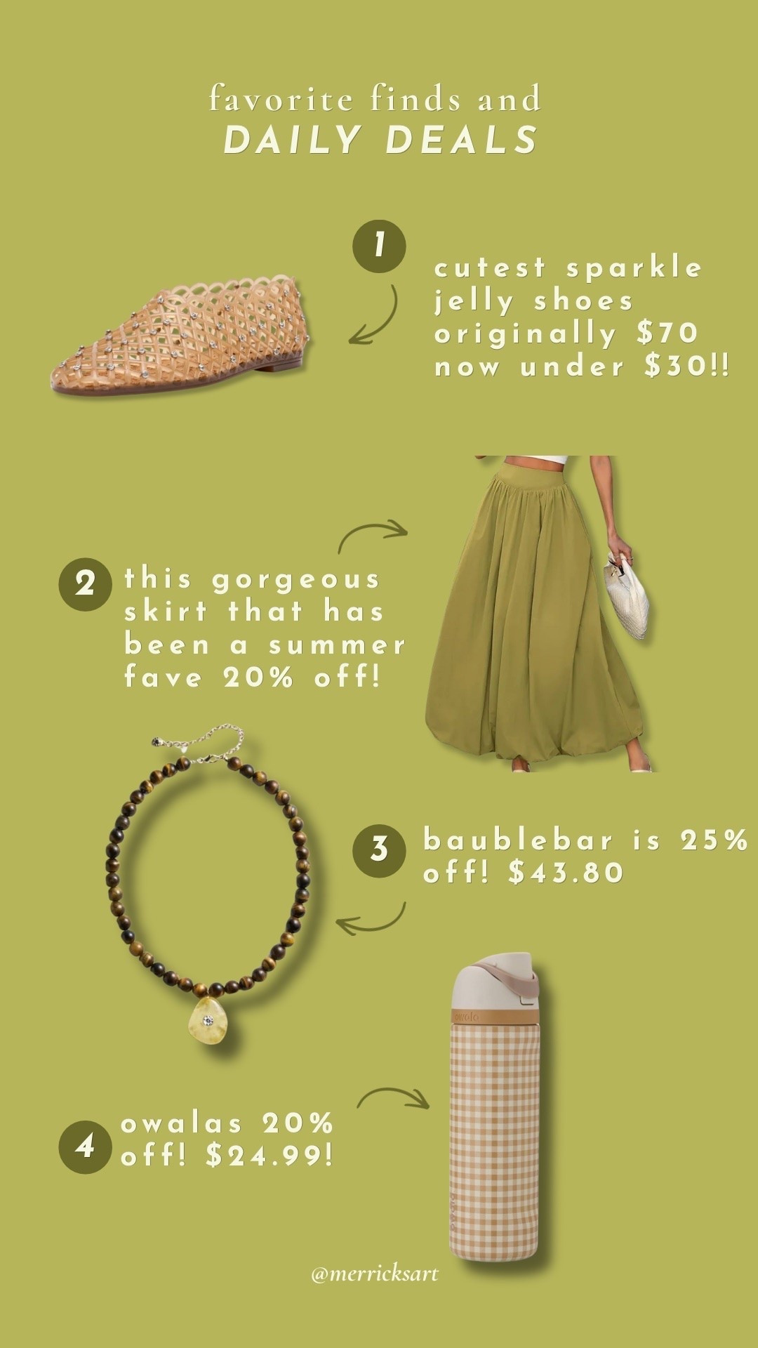 Today’s deals! My favorite elevated sparkle jelly flat, this amazing bubble skirt, baublebar is 25% off, and the cutest Owala’s 20% off!

#LTKSeasonal #LTKSaleAlert