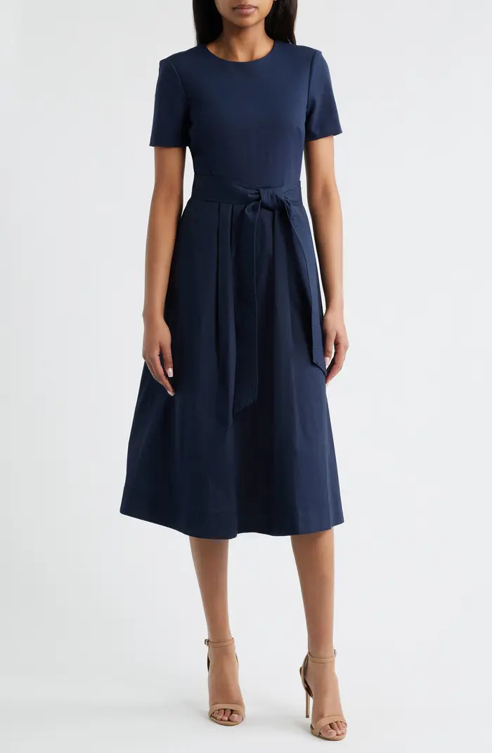 Eliza J Bow Detail Midi Dress | Nordstrom | Nordstrom