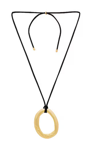 Heaven Mayhem Black Maxi Necklace in Metallic Gold. | Revolve Clothing (Global)