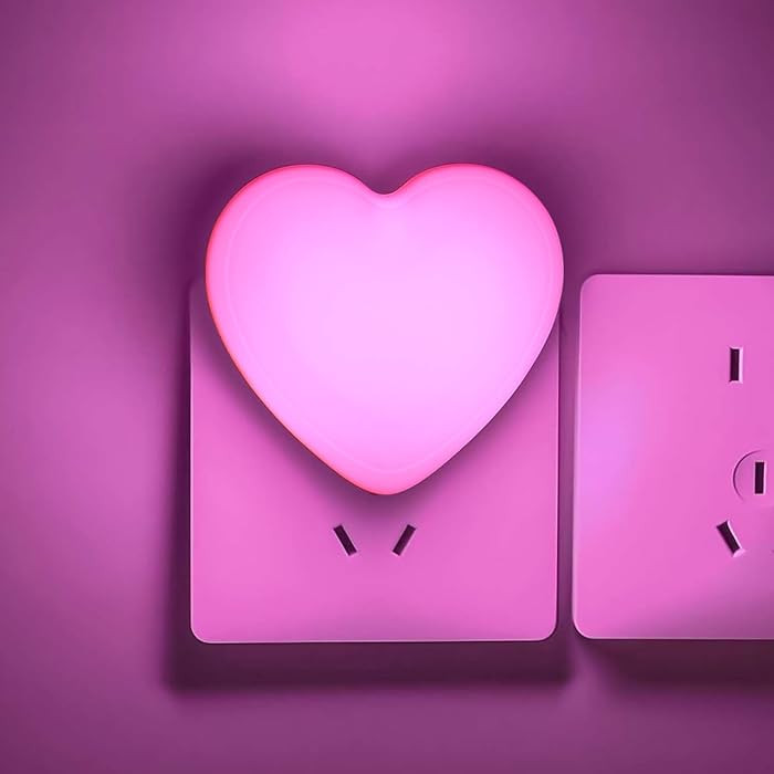 INZU Cute Night Light, Heart Night Light for Kids, LED Nightlight with Auto Dusk to Dawn Sensor, ... | Amazon (US)