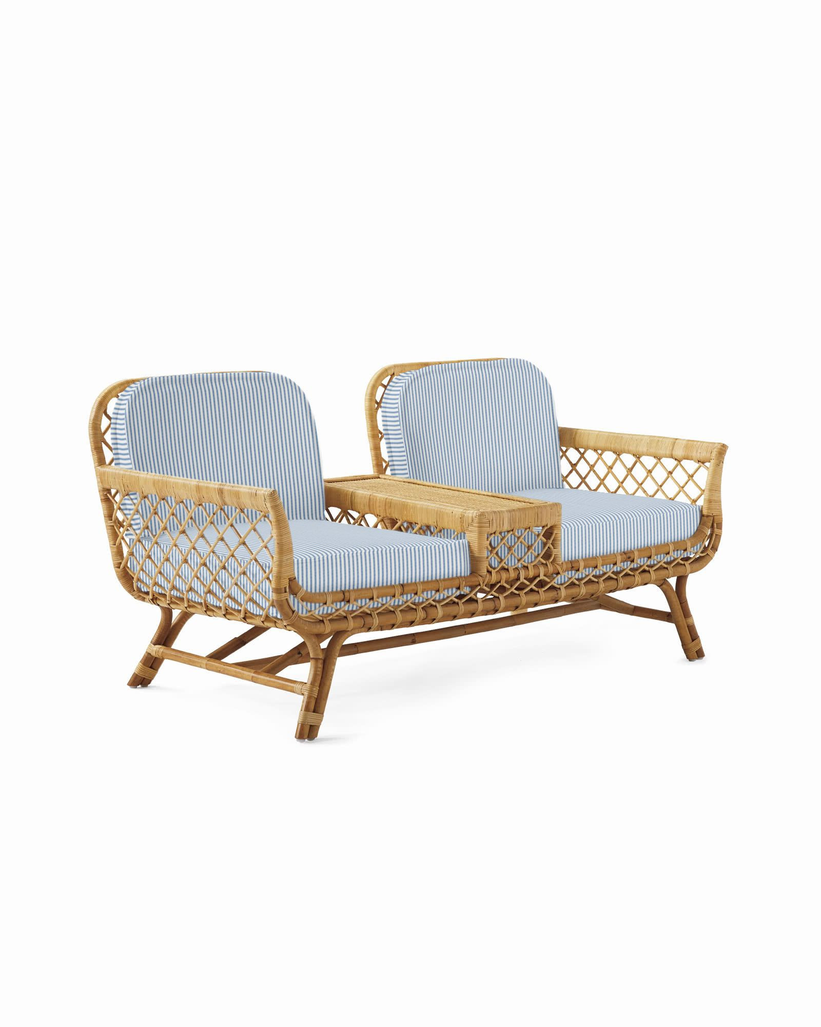 Avalon Rattan Tete-a-Tete | Serena and Lily