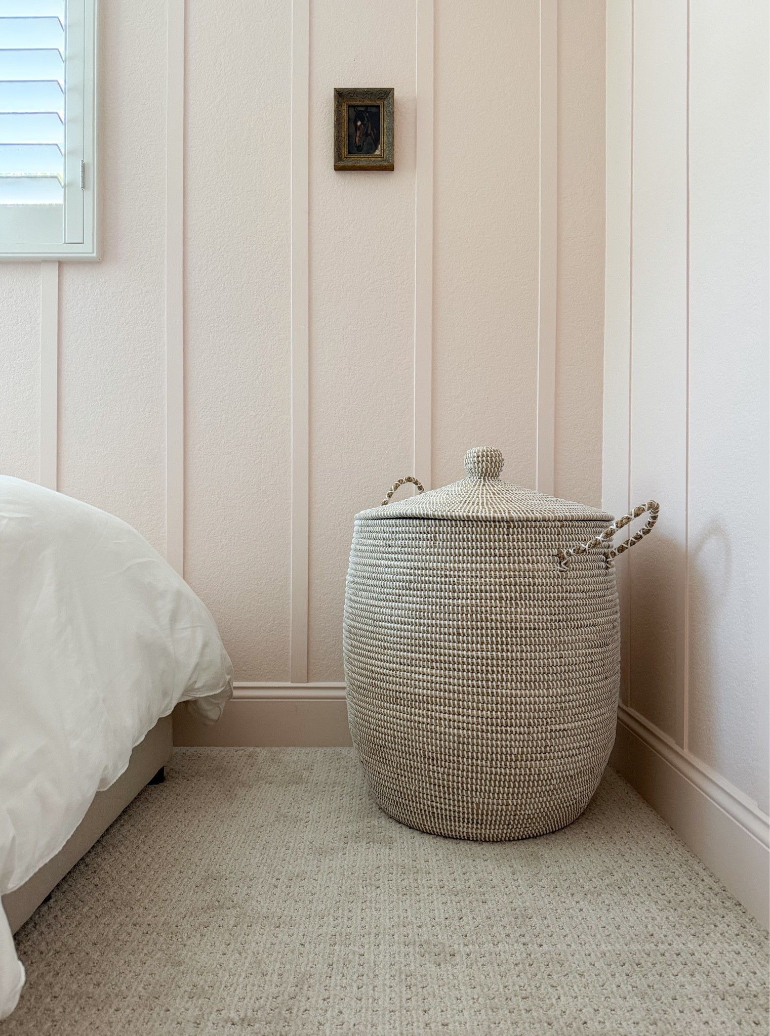 Large lidded basket for keeping stuffed animals, blankets, pillows hidden.

Available in multiple sizes!

#LTKHome #LTKKids
