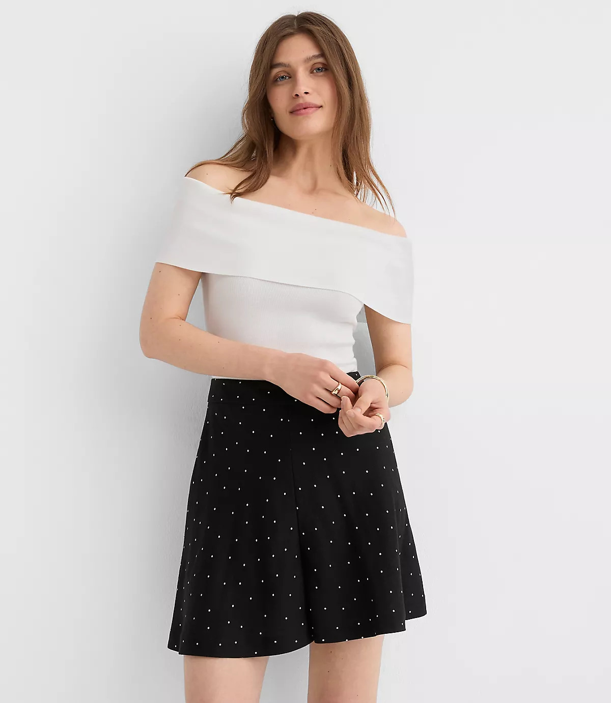 Ribbed Off The Shoulder Sweater | LOFT