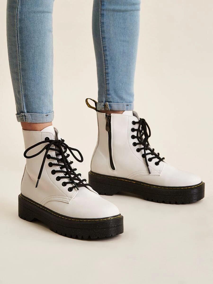 Lace-up Front Combat Boots | SHEIN