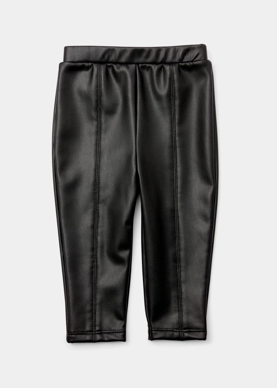Girls Black Leather-Look Trousers (9mths-6yrs) | Matalan (UK)