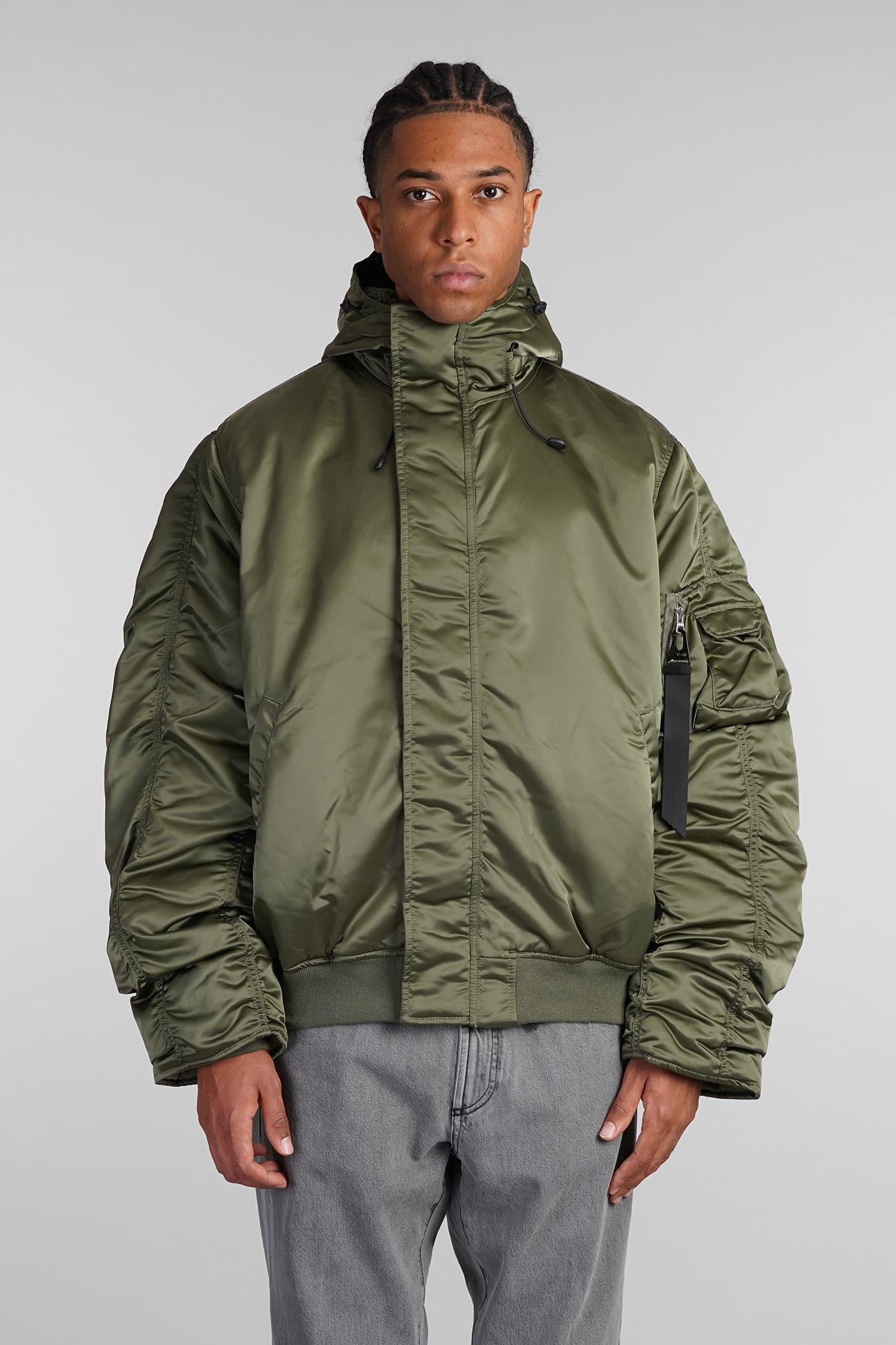 Alpha Industries N-2b Uv Bomber In Green Nylon | Italist.com US