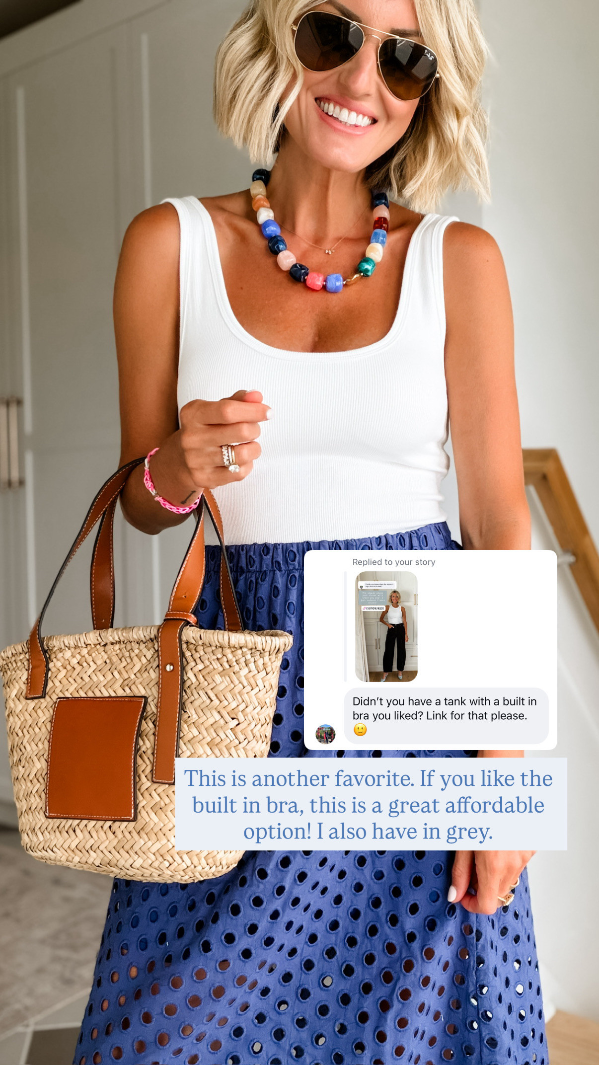 I have been wearing this white tank with built in bras on repeat! They are both a great price point and such a staple! Wearing S!

Loverly Grey, Amazon, Target, ribbed white tank, built in bra tank, closet staples 

 

#LTKSeasonal