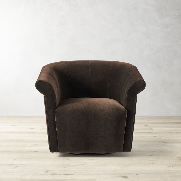 Arleta Roll Arm Swivel Chair | Williams-Sonoma