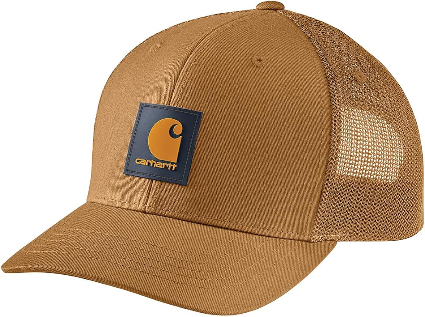 Carhartt Men's Rugged Flex Twill Mesh-Back Logo Patch Cap | Amazon (US)