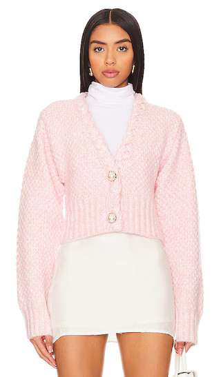 Phiala Cardigan in Baby Pink | Revolve Clothing (Global)