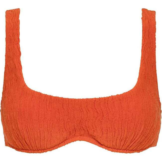 Montce Swim | Kaia Bikini Top, Tangerine (Orange, Size Medium) | Maisonette | Maisonette
