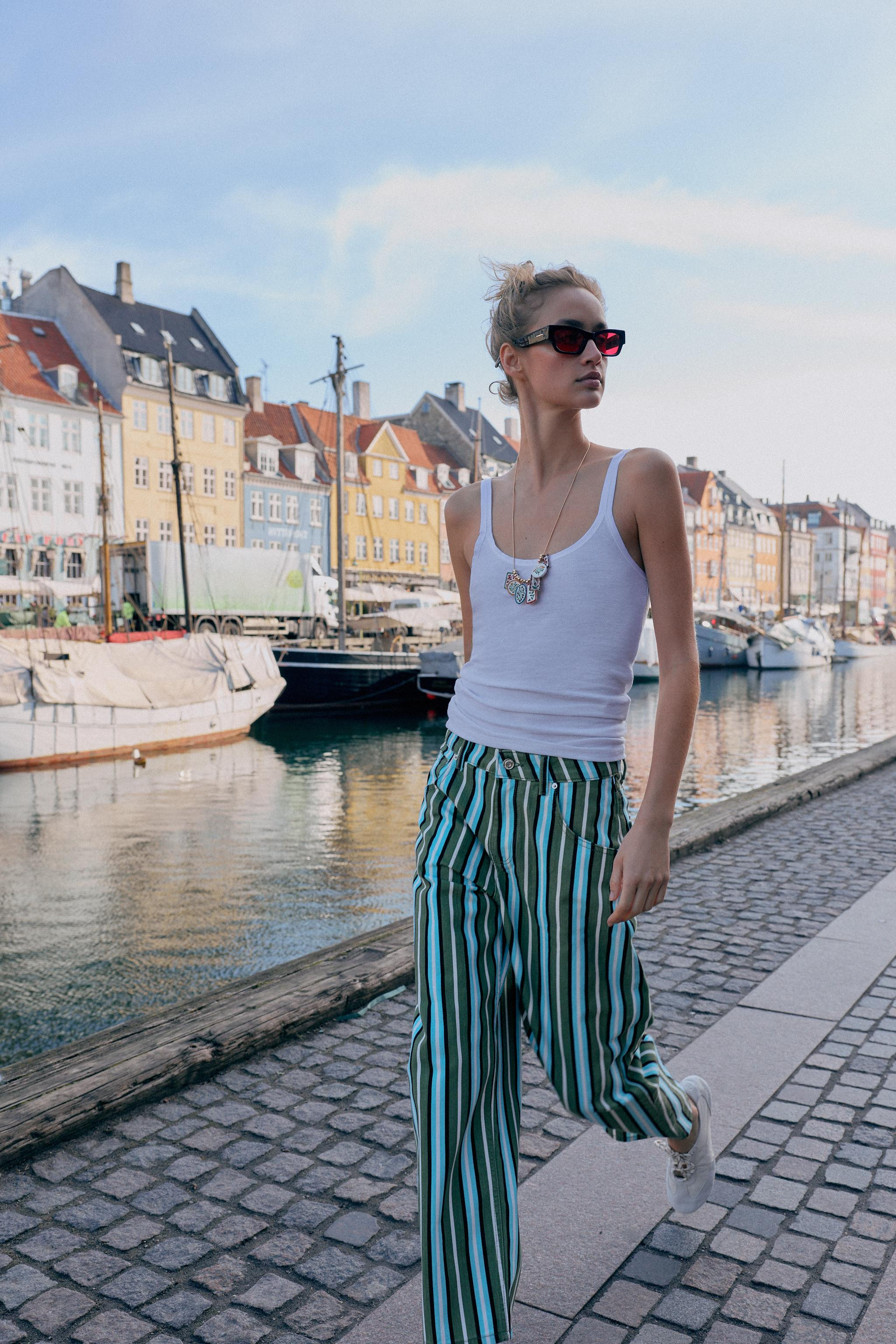 Z1975 STRIPED BARREL JEANS | Zara US