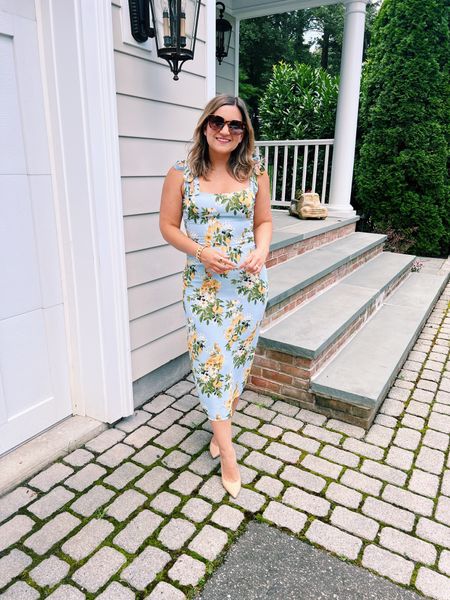 This print is back in stock!! I sized up to a 6 because this style/fabric has no stretch. Great dress for wedding guest, bridal/baby showers, or vacation! 

#LTKwedding #LTKSeasonal #LTKeurope