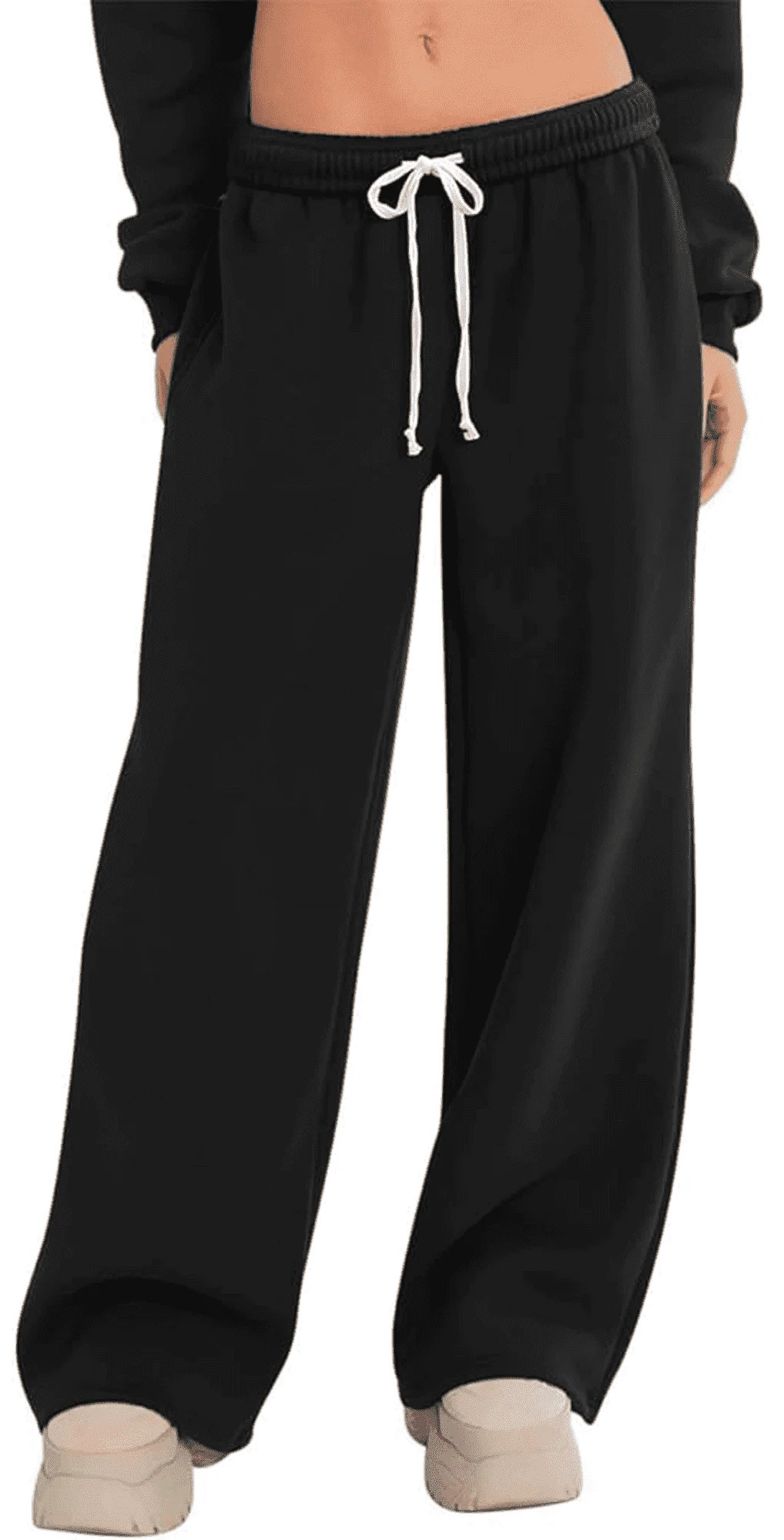 WQD Women's Sweatpants Wide Leg Lounge Joggers with Drawstring Comfy Loose Fit Casual Workout Ath... | Walmart (US)