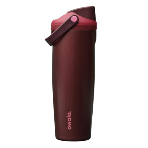 Owala FreeSip Sway Insulated Stainless Steel Water Bottle with Two-Way Spout, Built-In Straw and Bucket Handle, Made for Travel, School, and Sports, 30oz, BPA Free, Leak Proof, Black Cherry | Amazon (US)