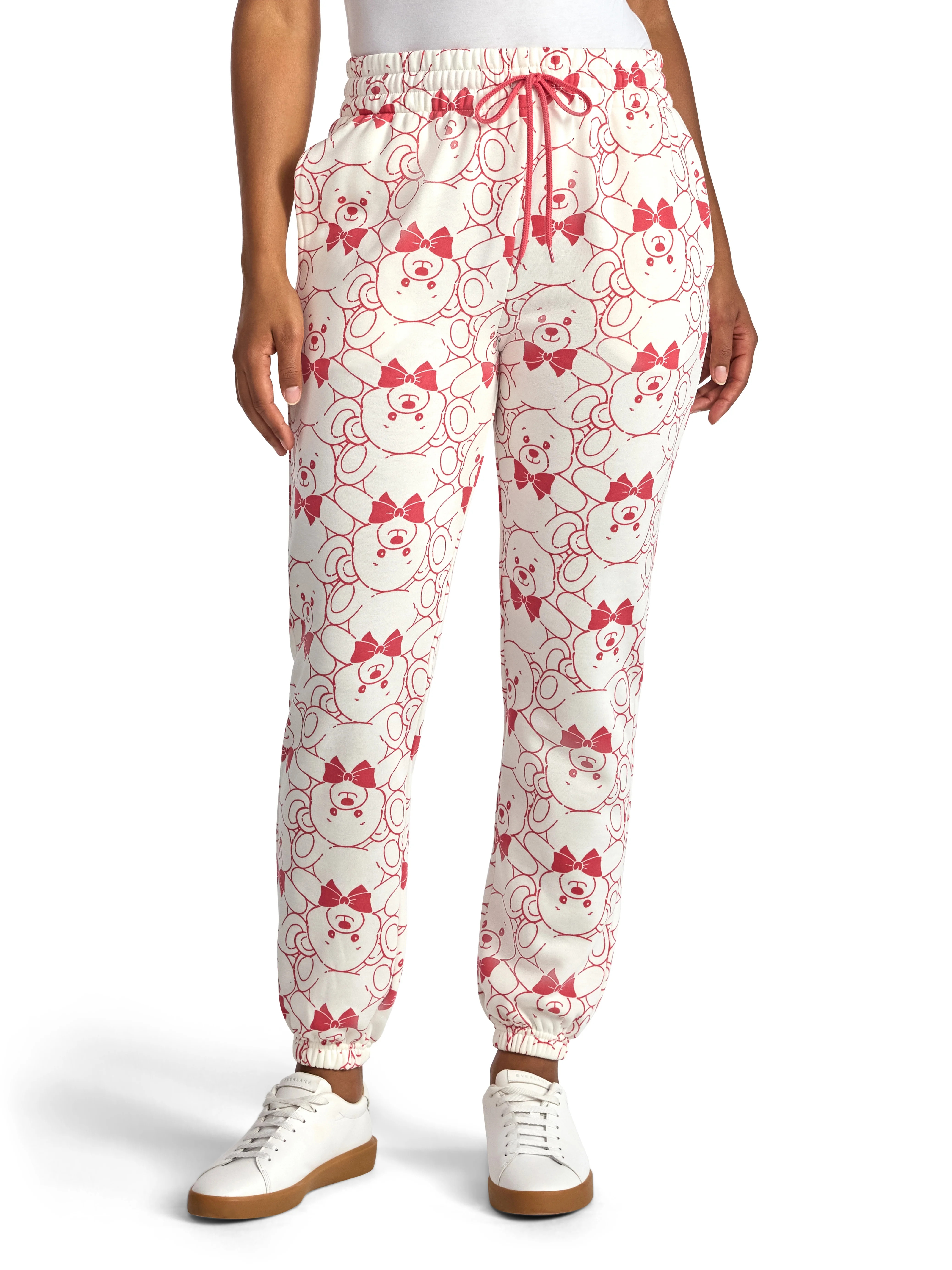 Women's Holiday Teddy Bear Print Jogger Pants, Sizes XXS-XXL - Walmart.com | Walmart (US)