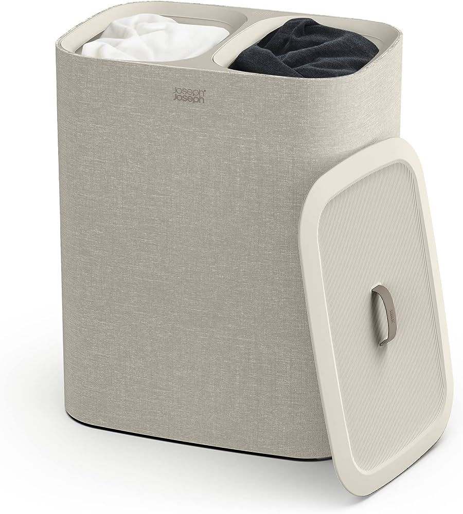 Joseph Joseph Tota 90-liter Laundry Hamper Separation Basket with lid, 2 Removable Washing Bags with | Amazon (US)