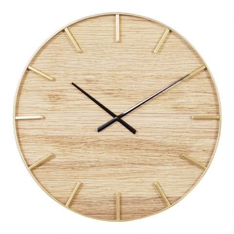 Wood Grain and Metal Wall Clock
							var ensTmplname="Wood Grain and Metal Wall Clock";
							... | World Market
