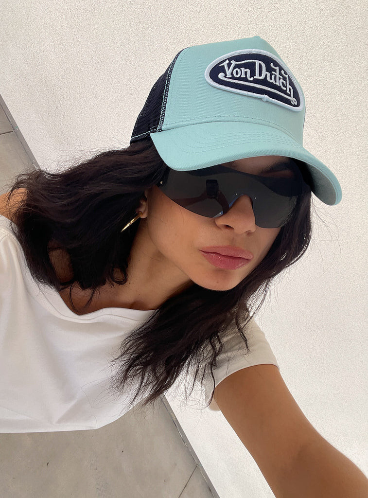 Von Dutch Staple Trucker Hat Blue | Princess Polly US