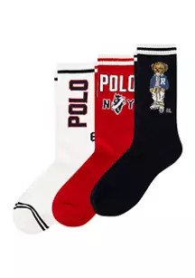 Polo Ralph Lauren Women's Preppy Sport 3 Pack Socks | Belk