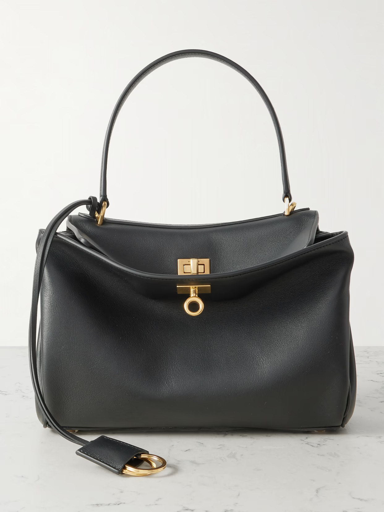 Balenciaga - Rodeo Small Leather Tote - Black | NET-A-PORTER (US)