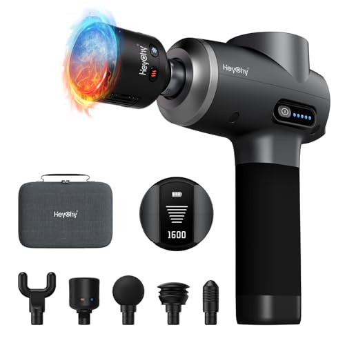 HEYCHY Massage Gun with Heat and Cold, Portable Massage Gun Deep Tissue, Muscle Percussion Massager for Athletes, Handheld Massager for Pain Relief, 2025 Gifts for Man&Women | Amazon (US)