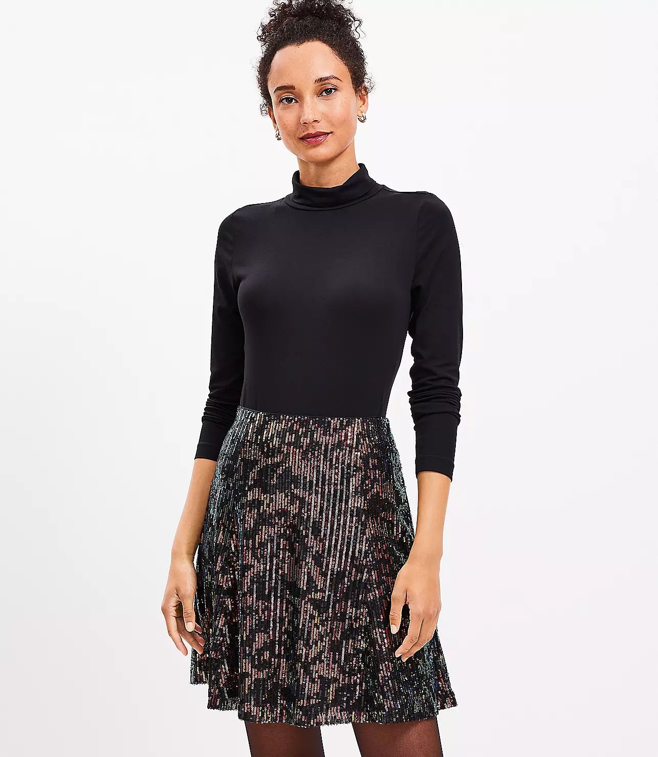 Sequin Seamed Skirt | LOFT