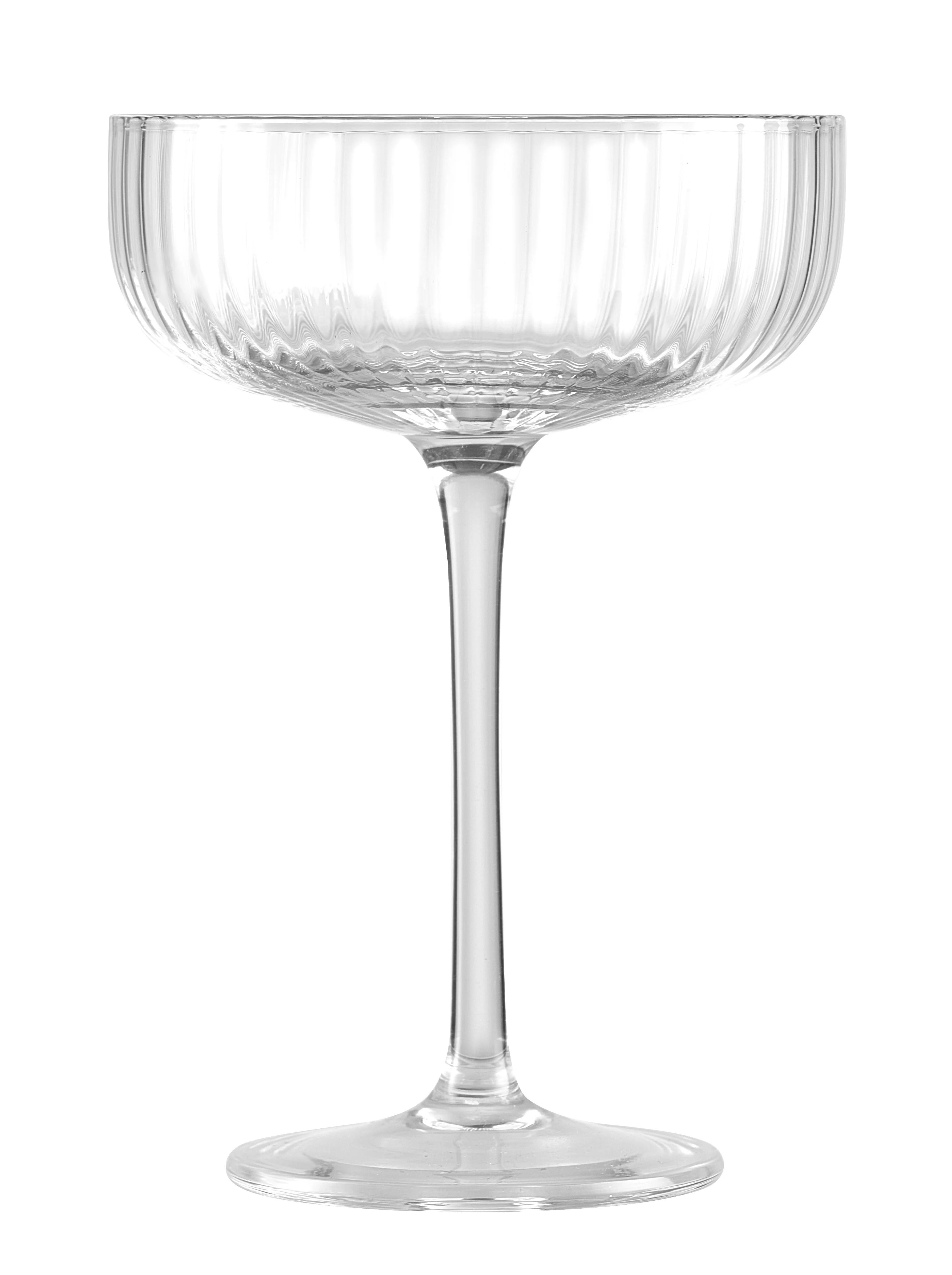 Better Homes & Gardens Ribbed Coupe Glass, Clear, 10 oz | Walmart (US)