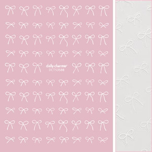 Daily Charme - Kawaii Nail Art Sticker - Coquette Bows - White - White Nail Art - DCHARM-DCTS3588... | Beyond Polish