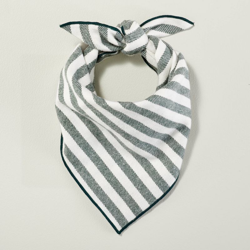 Allover Stripe Cotton Dog Bandana - Hearth & Hand™ with Magnolia Green/Cream OSFM | Target