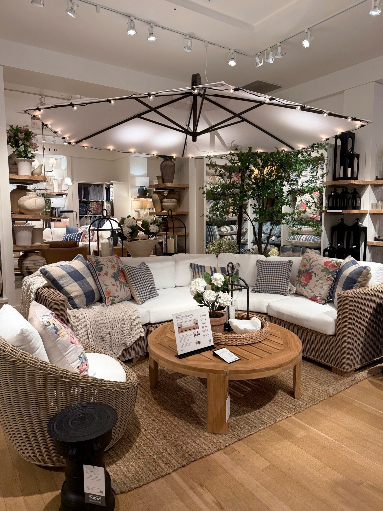 Outdoor living season! 🌳 Loving this cozy setup featuring the Huntington Wicker Collection from Pottery Barn. 🤎 The woven texture and classic silhouette give the space such a warm, timeless feel, especially layered with soft outdoor accents and natural tones. ☀️ Such a beautiful patio lounge for relaxing, hosting, and enjoying summer evenings outside. 🌌 Linked the whole setup! #PotteryBarn #OutdoorLiving #OutdoorFurniture @Pottery Barn

#LTKHome #LTKSeasonal #LTKSaleAlert