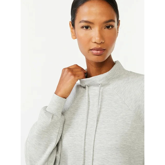 Scoop Women's and Women’s Plus Ultimate ScubaKnit Funnel Neck Sweatshirt, Sizes XS-4X | Walmart (US)