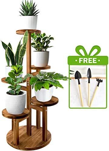 TDZWIN Plant Stand, 5 Tier Plant Stand Indoor Plant Stand Corner Plant Stands For Indoor Plants M... | Amazon (US)