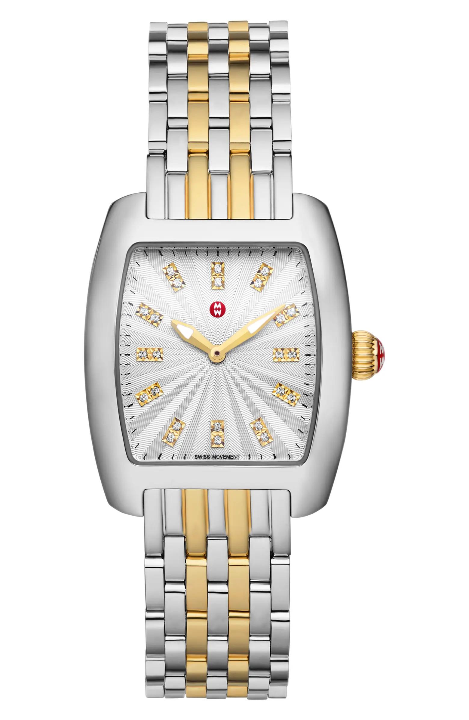 MICHELE Diamond Two Tone Bracelet Watch, 29mm | Nordstrom | Nordstrom