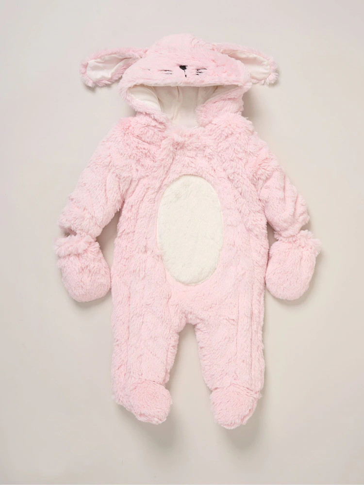 Rock-A-Bye Baby Boutique Pink Bunny Pramsuit | Next US